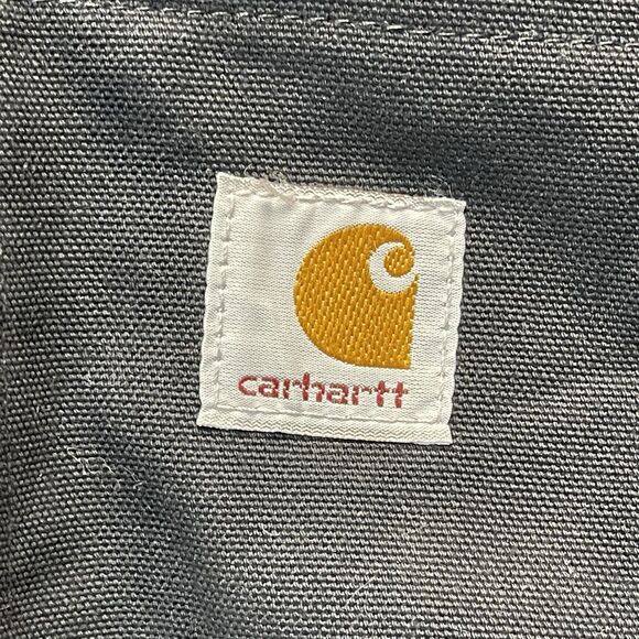 Vintage Carhartt Jacket Men's XXL Tall Canvas Duck Hooded Work Lined J131 BLK - Picture 5 of 11
